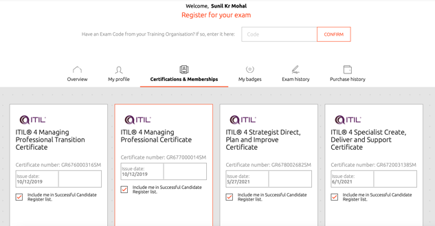 PeopleCert Create Account Screenshot